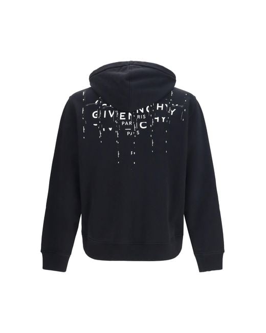 Givenchy Blue Photographic Negative Print Fleece Zip Hoodie for men