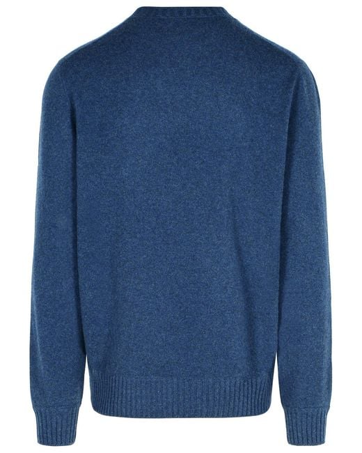 Gran Sasso Blue Cashmere Sweater for men
