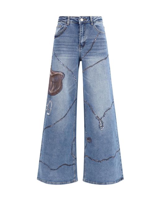 Ella Blue Jeans Palazzo Long