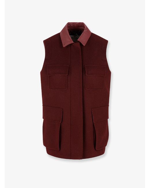 Max Mara Purple Aeroso Wool, Alpaca And Cashmere Sleeveless Coat