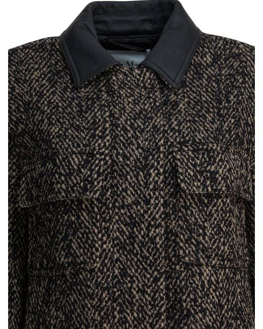 Max Mara Black Wool Blend Coat