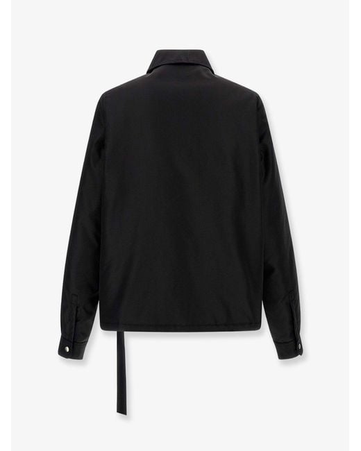 Rick Owens Black Zipped Down Padded Jacket for men