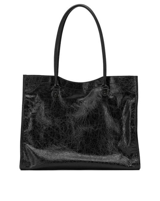 Balenciaga Black "Le City Tote" Medium Shoulder Bag