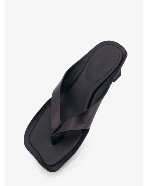 MM6 by Maison Margiela White Leather Sandals