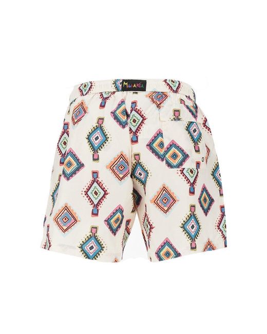 Mauna Kea Blue Printed Swimshorts for men