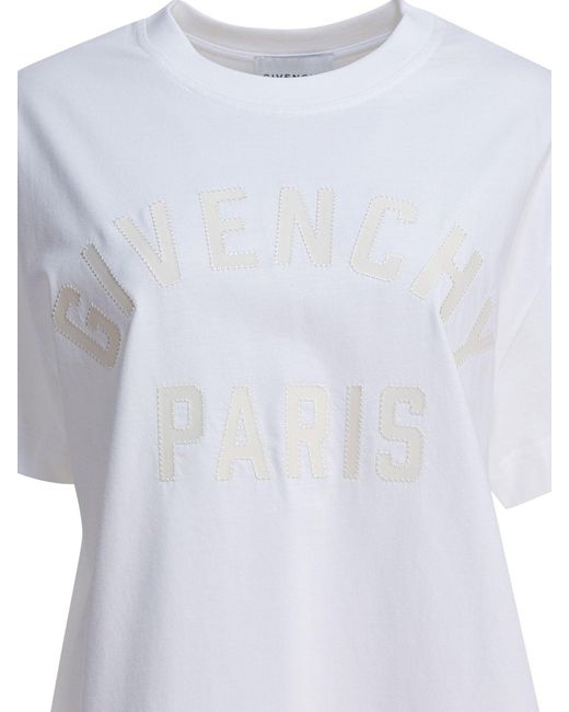 Givenchy White T-Shirt With Paris Logo