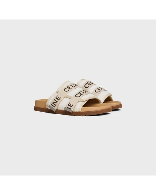 Céline Metallic Pitea Slide Sandals for men