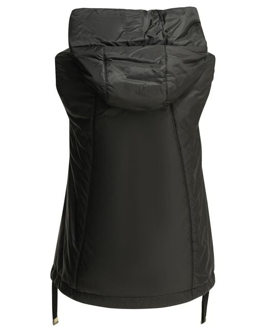 Max Mara Black Water-Repellent Sleeveless Jacket