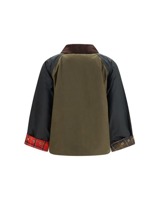 Barbour Black Patchwork Transport Waxed Jacket Sage