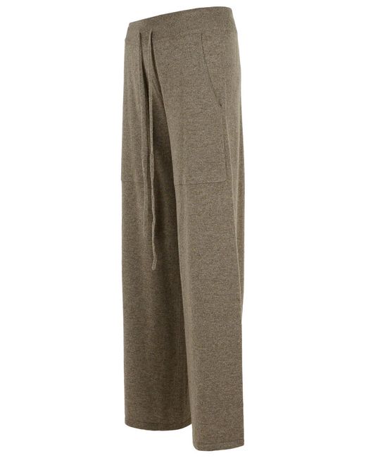 Lisa Yang Natural 'Omi' Truffle Cashmere Pants