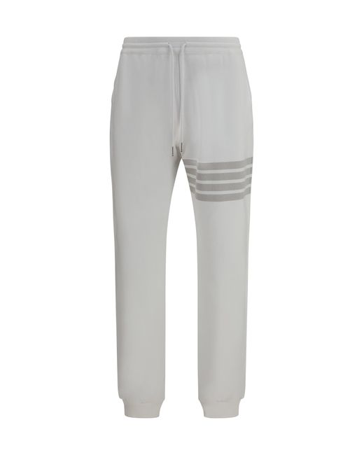Thom Browne Gray Cotton Sweatpants for men