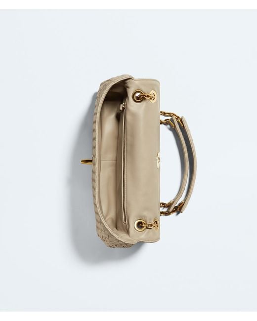 Bottega Veneta White Madison Small Crossbody Bag
