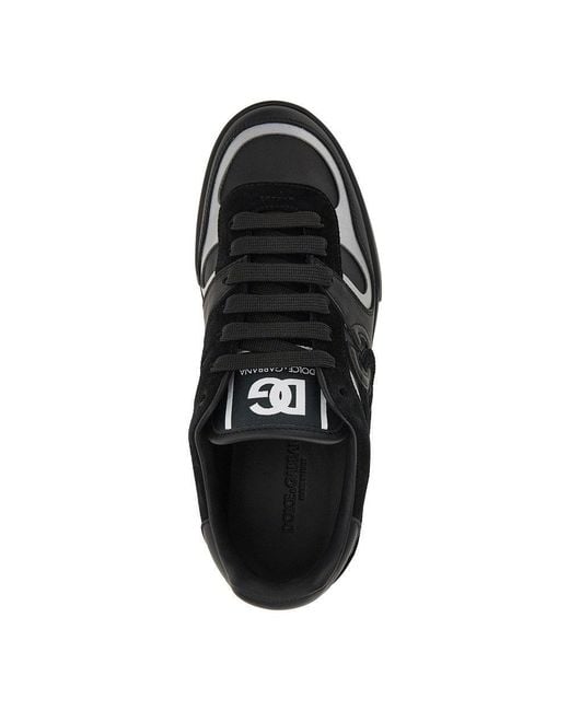 Dolce & Gabbana Black Dolce&Gabbana Portofino Leather Sneakers for men