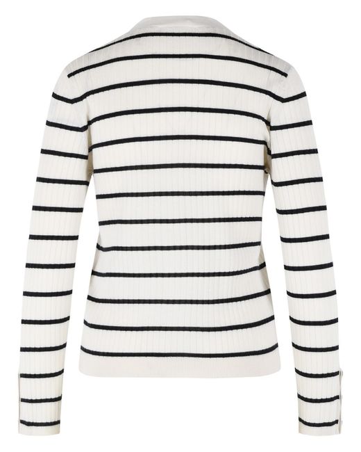 Max Mara Gray 'Pedale' Cashmere And Cream Silk Cardigan