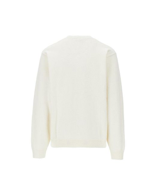 Carhartt White 'Deck' Cotton Crewneck Sweater for men