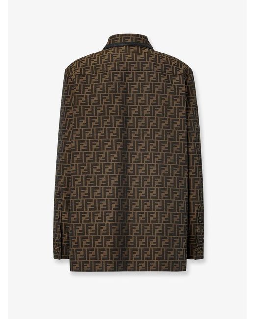 Fendi Brown Ff Canvas Jacket