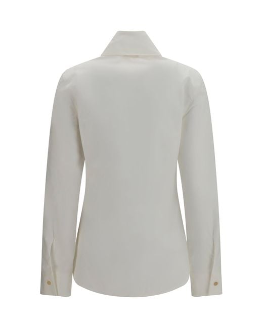 Khaite Gray Shirt Ivy High-Neck