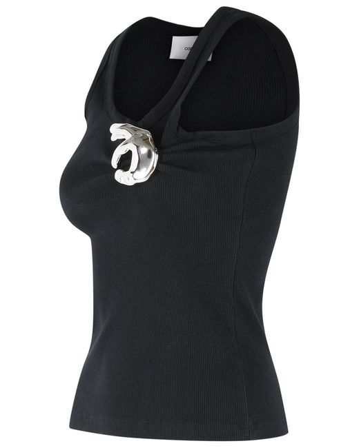 Coperni Black 'Emoji' Cotton Tank Top