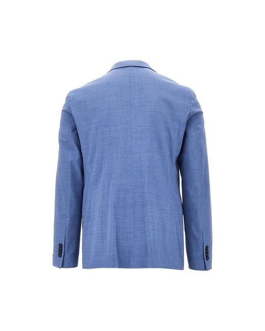 BRERAS Milano Blue Stretch Wool Tailored Suit for men