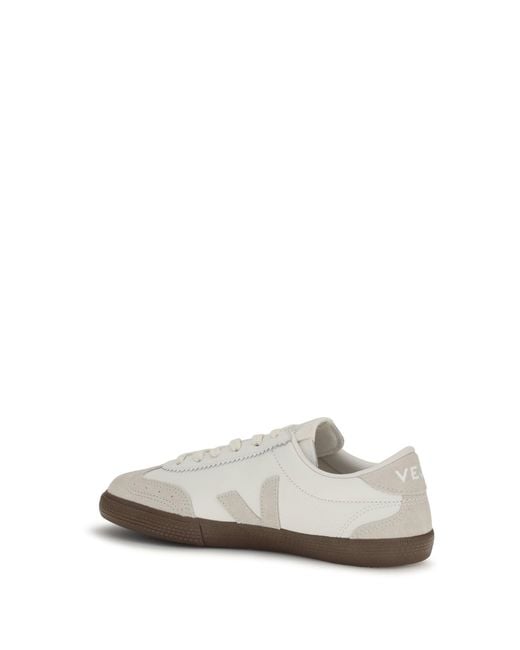 Veja White Volley Natural Bark Sneakers