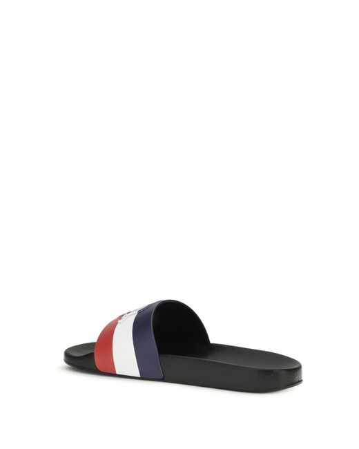 Moncler White Basile Rubber Slippers for men