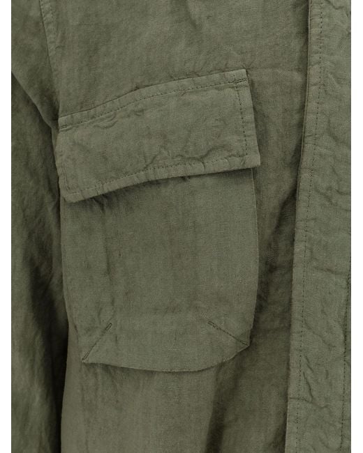 Aspesi Green Linen Shirt Ri-Capa