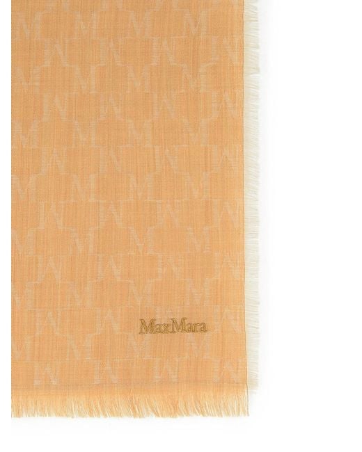 Max Mara Natural 'Magico' Camel Virgin Wool Scarf