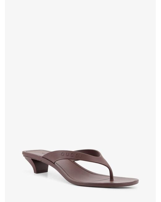 Gucci Brown Vittoria Thong Sandals