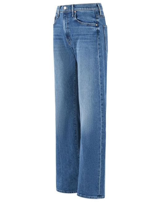 Mother Blue The Mid Rise Cotton Jeans