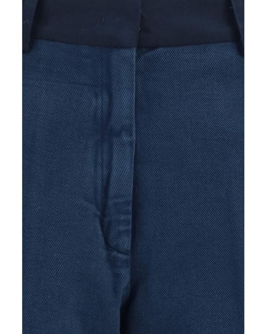 Forte_forte Blue Cotton Chino Pants Notte