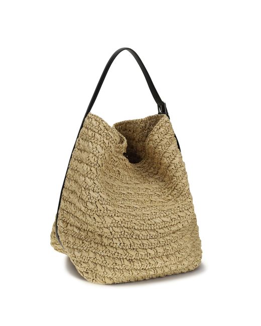 Totême Natural Paper Raffia Tote Shoulder Bag
