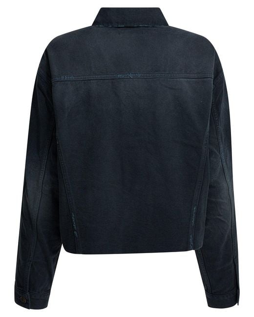 Balenciaga Blue Denim Jacket With Old Effect