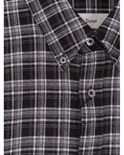 DUNST Gray Check Flannel Shirt