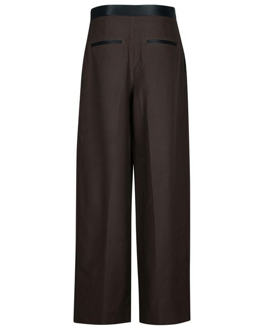 Khaite Black 'Marine' Viscose Blend Pants
