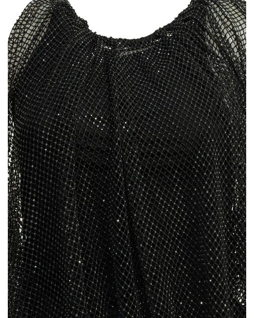 Max Mara Black Sequined Sleeveless Top