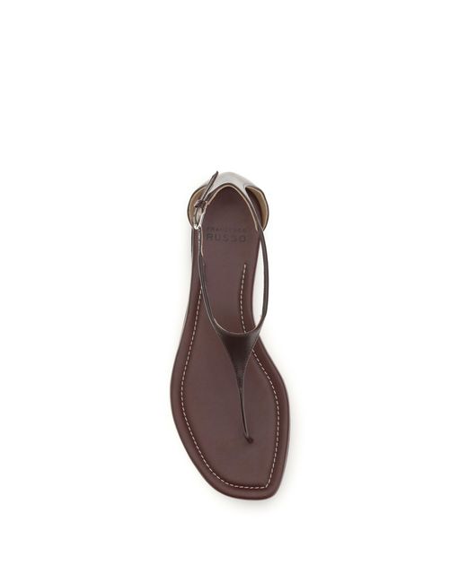Francesco Russo Red Thong Sandals