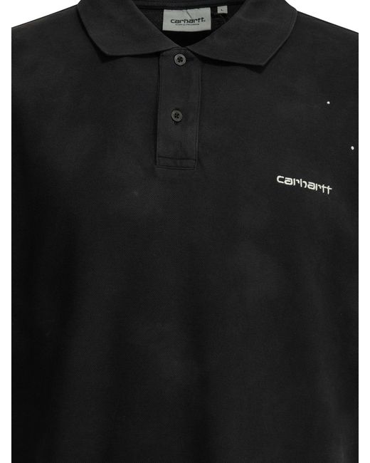 Carhartt Black "Painter" Polo Shirt With Buttons for men