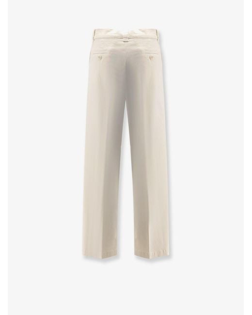 Aspesi White Cotton Trousers