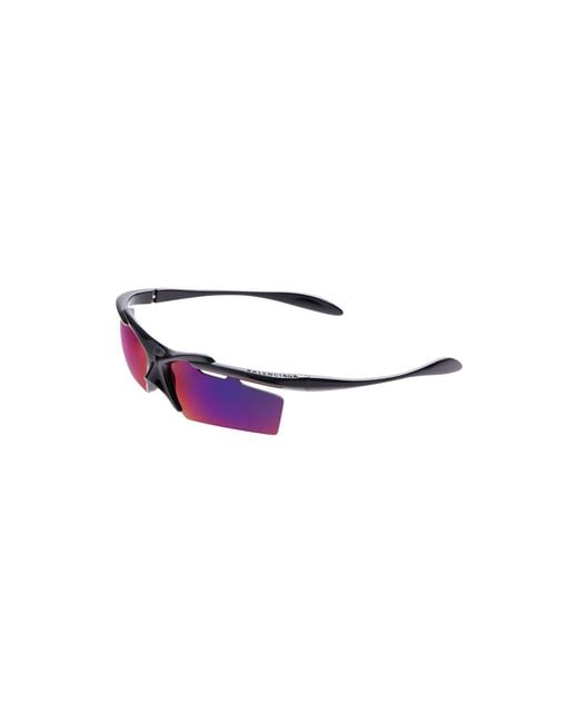 Balenciaga Purple "Turbo Rectangle" Sunglasses for men