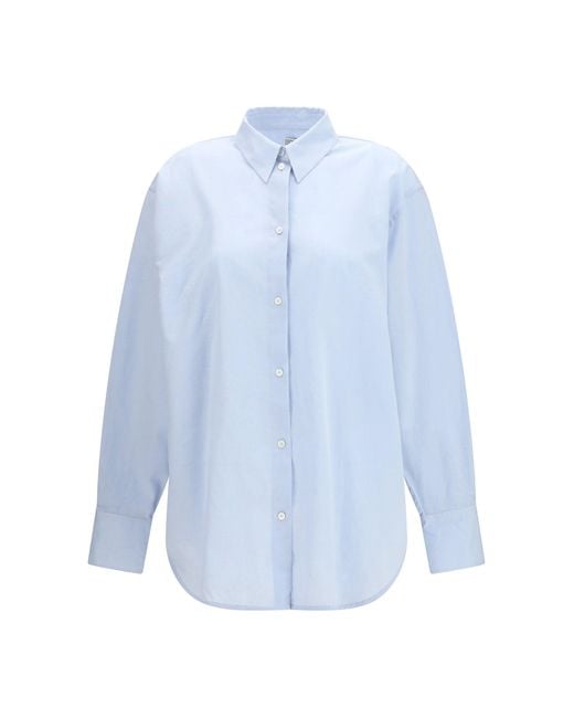 Totême Blue Oversized Summer Shirt