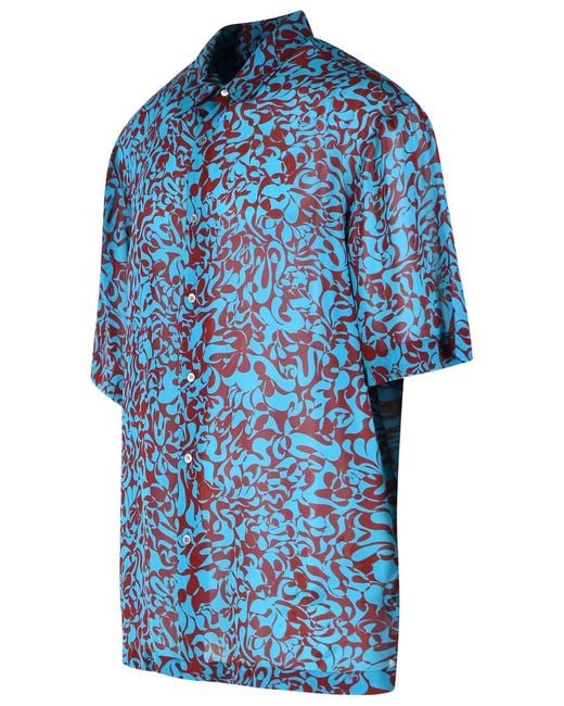 Dries Van Noten Blue 'Cassidye' Light Viscose Shirt for men