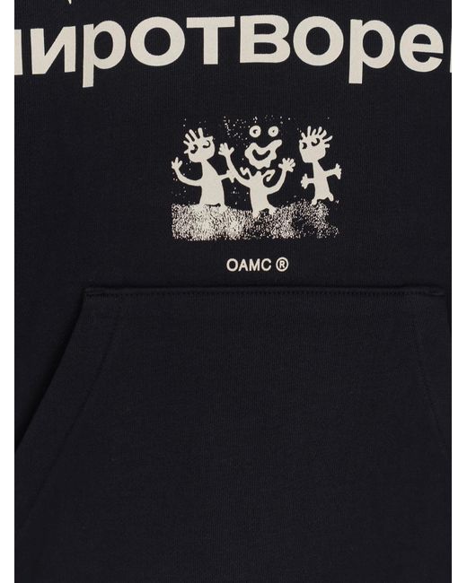Oamc Peacemaker Black Cotton Sweatshirt for men