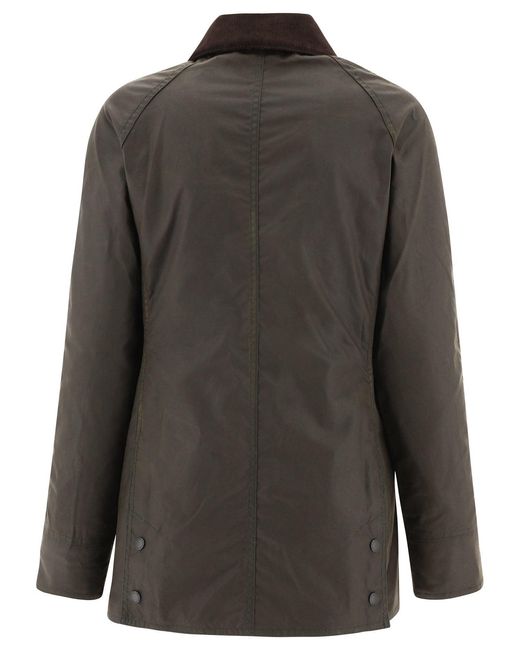 Barbour Gray "Beadnell" Waxed Jacket