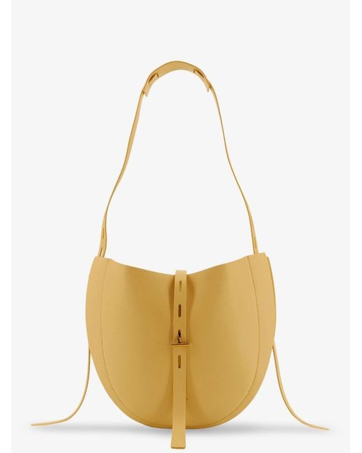 MINOBOSSI White Lizzie Leather Crossbody Bag