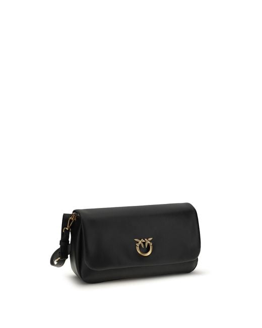 Pinko Black Baguette Shoulder Bag, Calf Leather