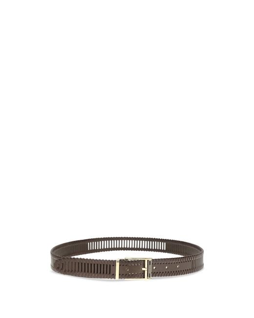 Ferragamo White Adjustable Belt for men