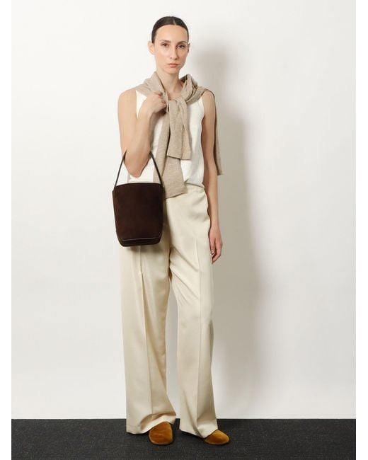 The Row Natural Beta Silk Trousers