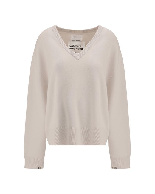 Extreme Cashmere White Cashmere Sweater N°457 Jack