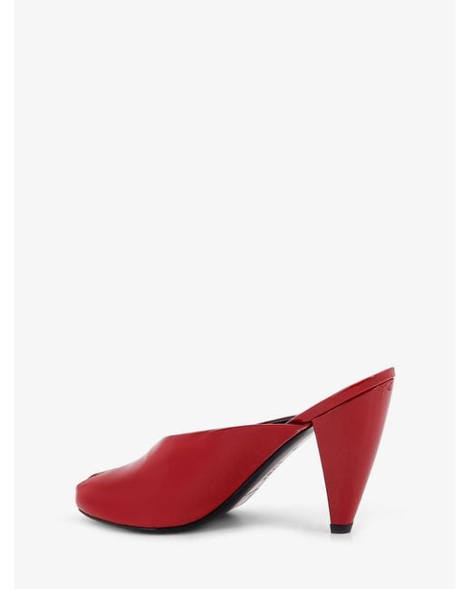 Jude Red Paw Mule Patent Leather Sandals