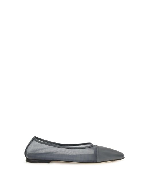 Dear Frances White Gala Mesh Ballerinas Steel